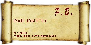 Pedl Beáta névjegykártya