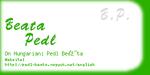 beata pedl business card